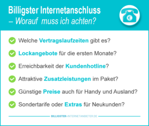 Billigster Internetanschluss