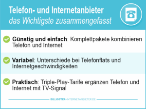 Telefon und Internetanbieter Testsieger