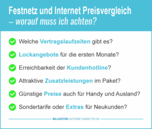 Festnetz und Internet Preisvergleich Deutschland