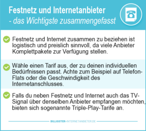 Festnetz und Internetanbieter