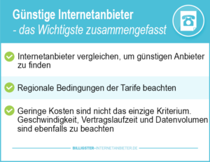 Günstige Internetanbieter