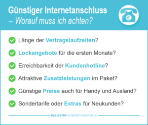 Günstiger Internetanschluss