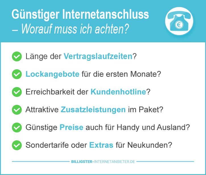 Günstiger Internetanschluss