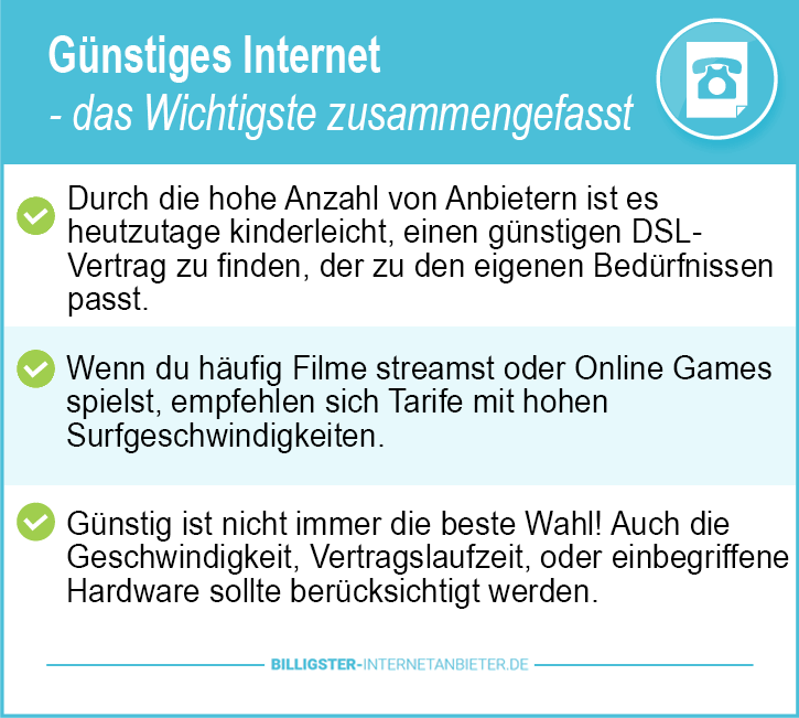 Günstiges Internet
