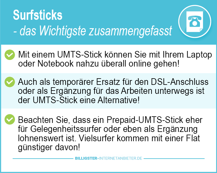 Internet über den Stick