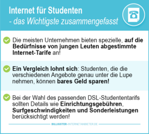 Internetanbieter für Studenten