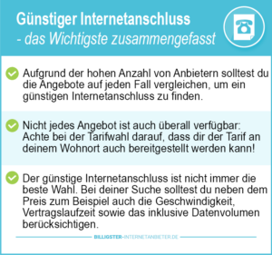 Internetanschluss günstig