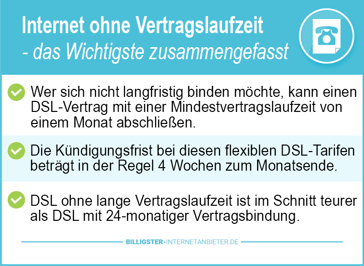 Internetanschluss ohne Vertragslaufzeit