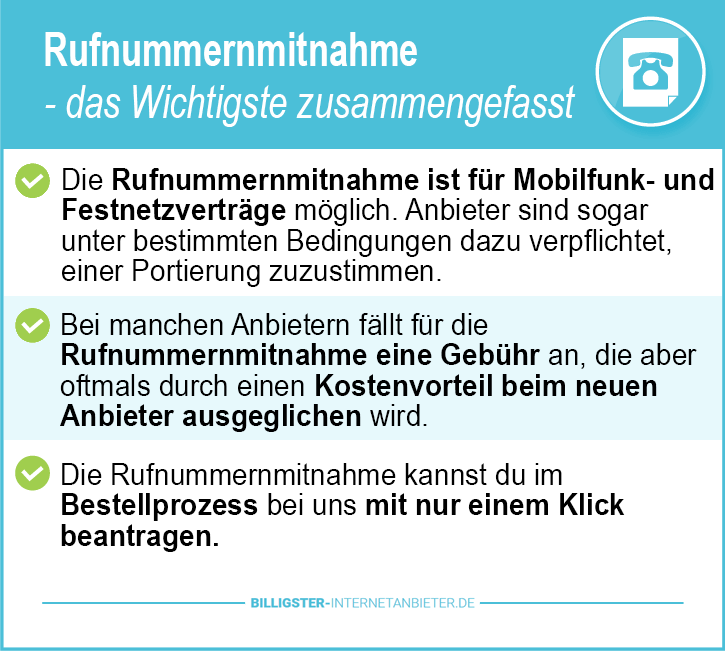 Wie funktioniert die Rufnummernmitnahme