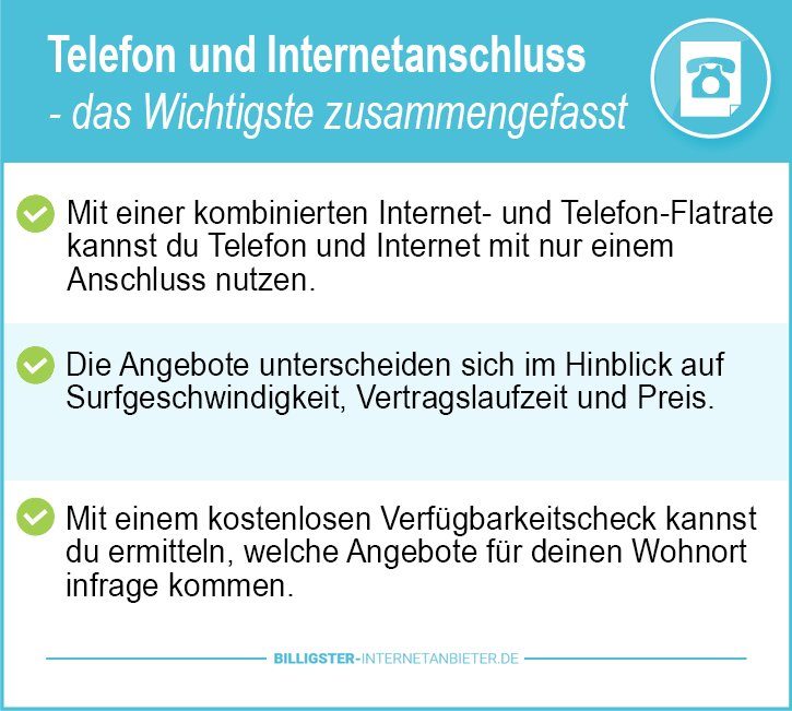 Telefon und Internetanschluss